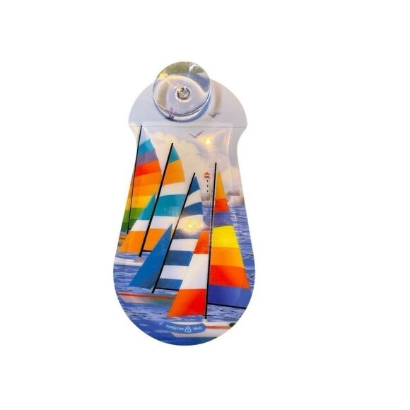 NWT Modgy Multicolor Sailboat Nauti Expandable Suction Cup Flower Vase - Picture 4 of 5